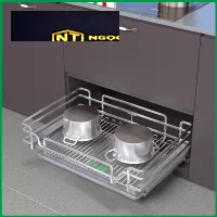 Kệ đựng xoong nồi inox SUS304 nan oval